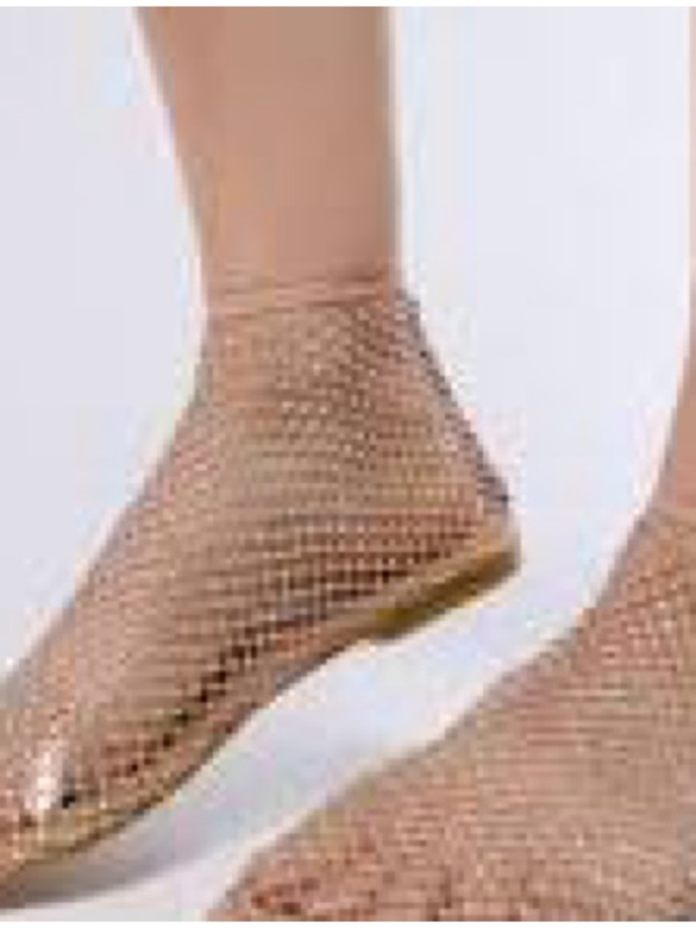 Women’s Gold Metallic Fishnet Slip-On Flats